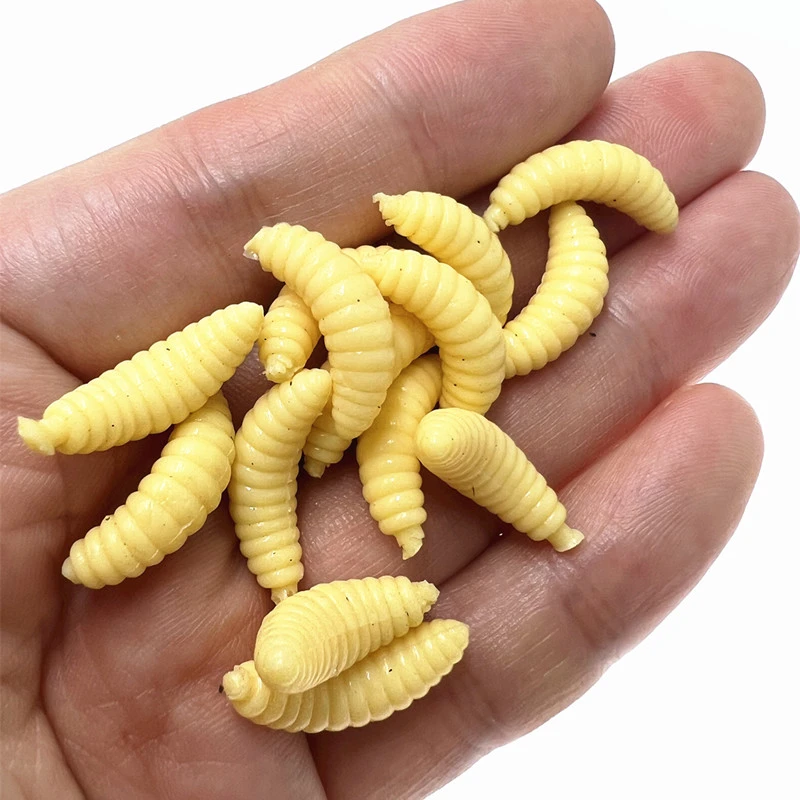 50PCS Soft Fake Worm Fishing Bait 5