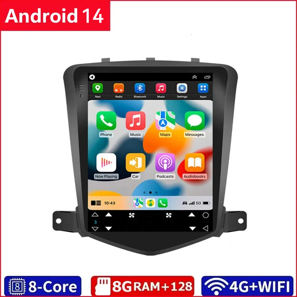 

2Din Car Radio For Chevrolet Cruze J300 2008 2009 2010-2014 Stereo Multimedia Video Player Navigation GPS Carplay 4G Android 14