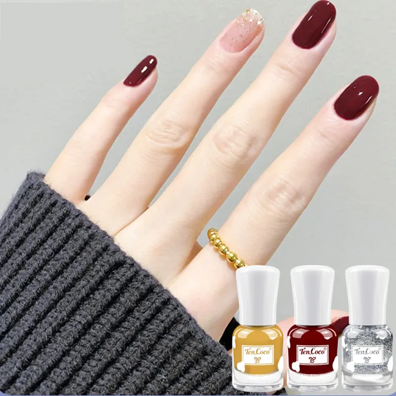 

28 Colors Nail Polish No-bake Long Lasting Water-based Tearable Quick Dry Not Easy To Fade 6ml Semi-permanent Varnish Nail Art