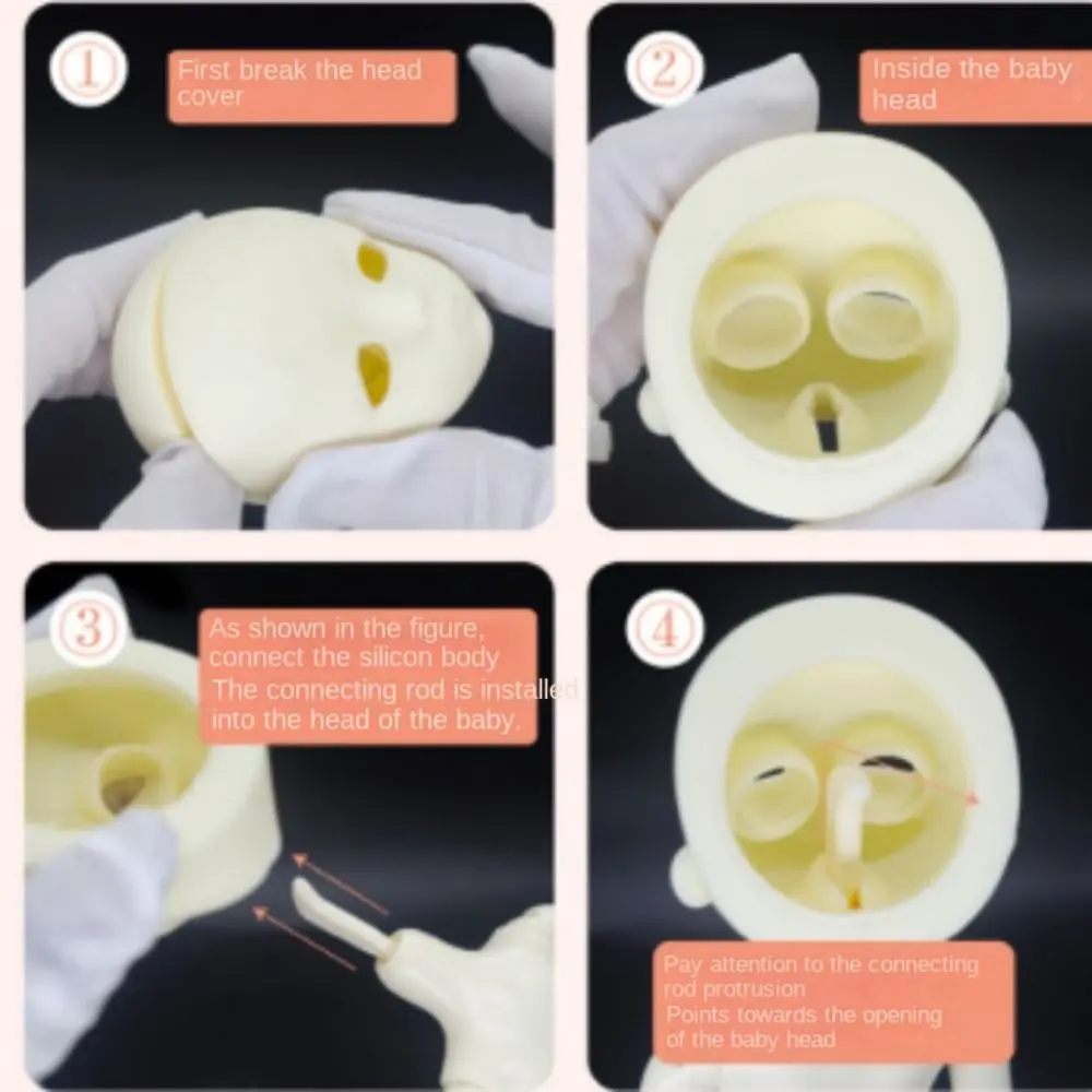 Birthday Gift Without Makeup 1/6 Bjd Body Multi Joints White/Pink/Tan 's Head Movable Dress Up Body Girls