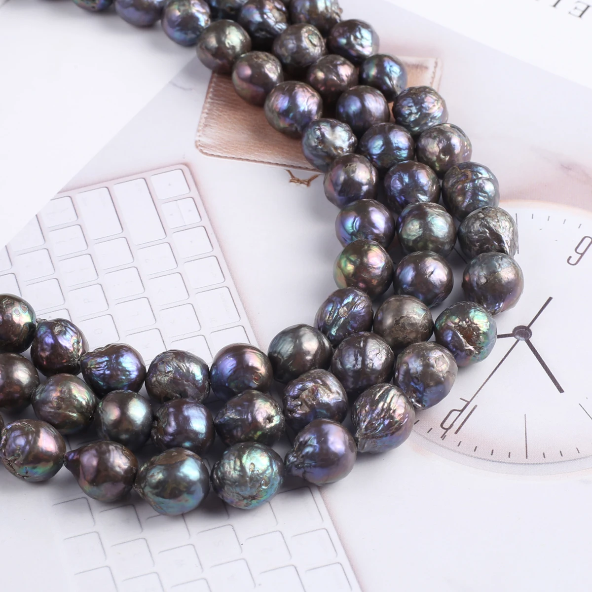 

9-10mm Natural Pearl Beads Irregural Shape Black Pearl Loose Beaded for Women Jewelry Making DIY Necklace Bracelet Wholesale