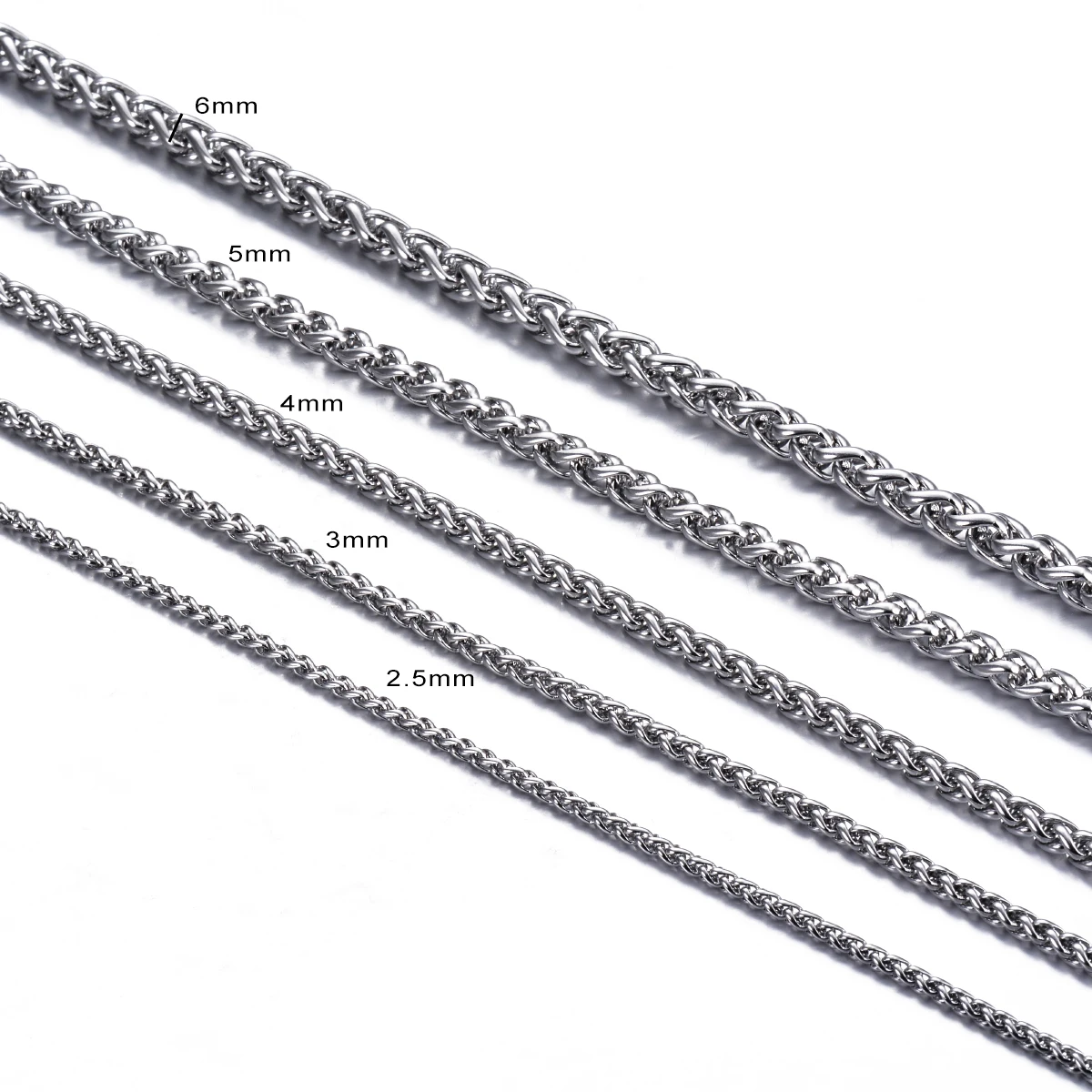 Stainless Steel Necklace 1 piece Width 2.5mm/3mm/4mm/5mm/6mm Keel Link for Men Women