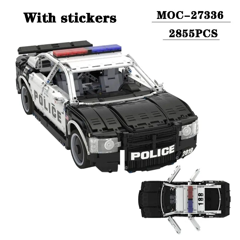 

Building Block MOC-27336 Supercar Police Car High Difficulty Patchwork Model 2855PCS Adult Children Birthday Christmas Toy Gift