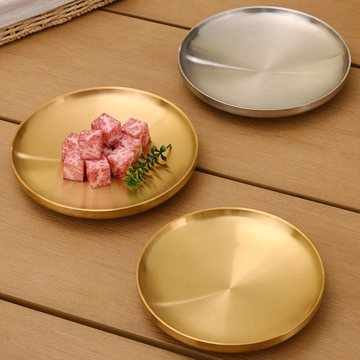 Korean Version of 304 Stainless Steel Double Disc Barbecue Plate Insulated Flat Plate