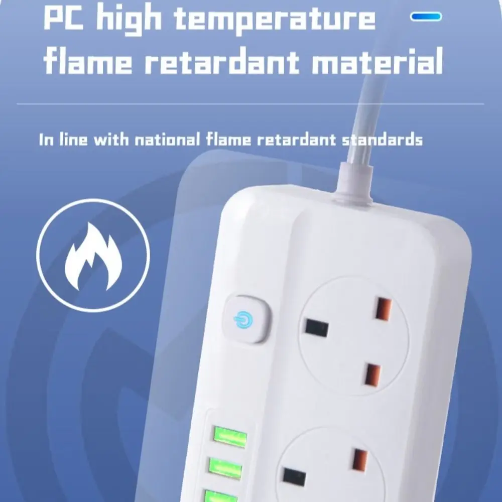 Description Picture 5 of itemPc Multi Universal Outlet Copper Extension Cord Electrical Socket British Standard Independent Switch Wiring Socket Office