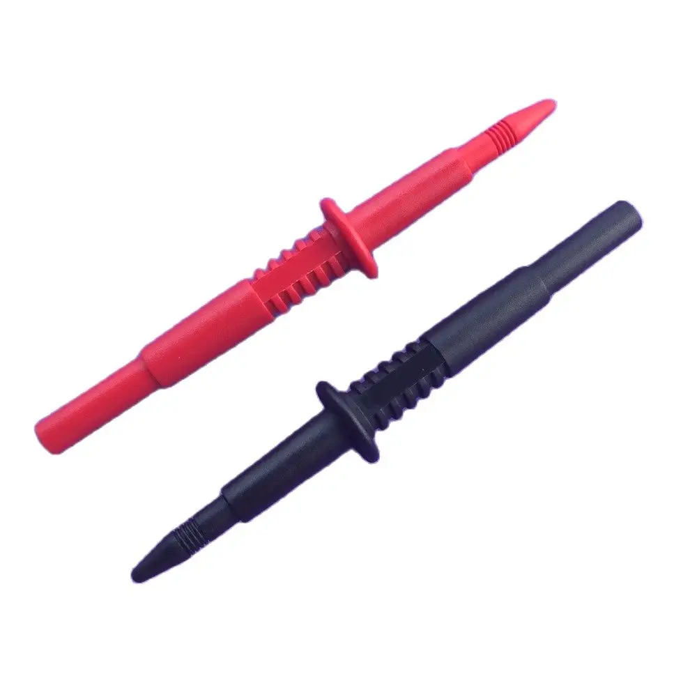 

2pcs YT167 103mm Stainless Steel Pinhead Spring Test Probe Tips Insulated Test Hook Wire Connector