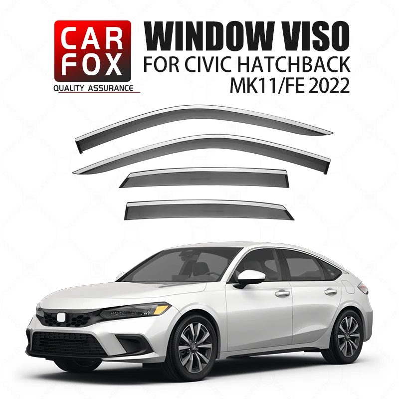 

For HONDA CIVIC Hatchback 2022-2023 Plastic Window Visor Vent Shades Sun Rain Deflector Guard FOR HONDA CIVIC 2016-2020