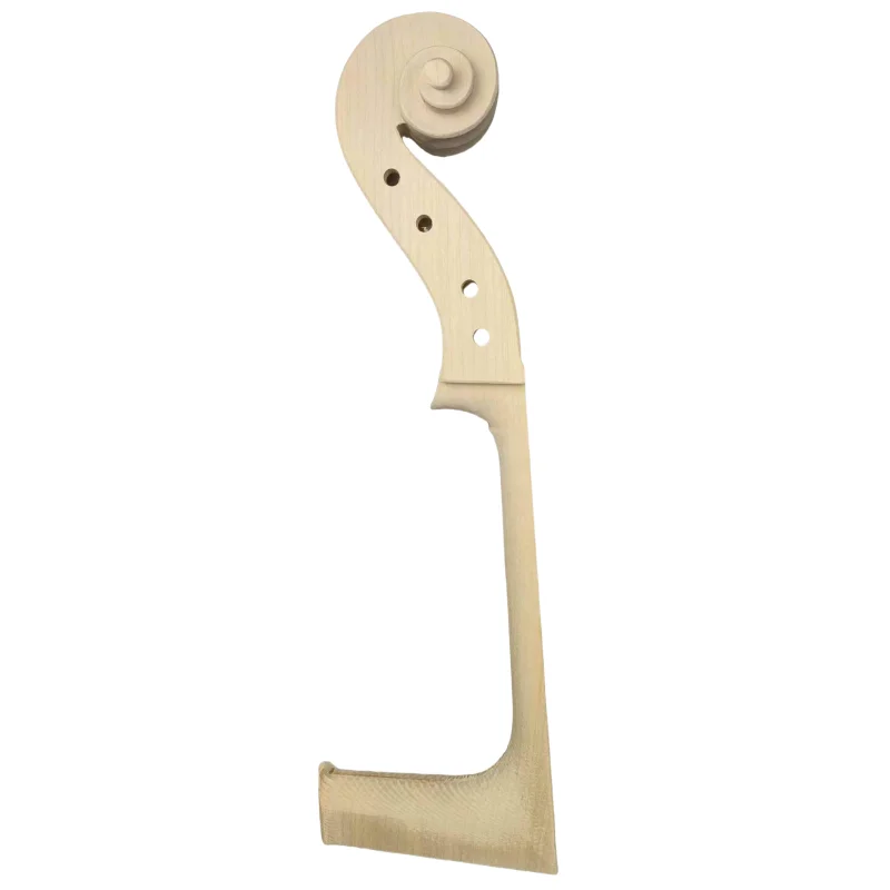 Student Cello Neck Head Stock Scroll 4/4 3/4 1/2 Size Unvarnished Maple Wood Cello Neck DIY Parts accessories