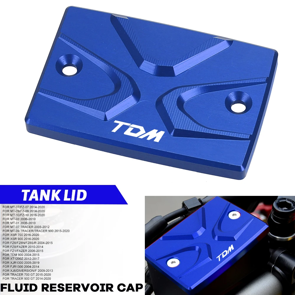 

For YAMAHA TDM 900 TDM900 2004-2015 2014 2013 2012 Motorcycle CNC Front Brake Fluid Reservoir Oil Cup Cap Master Cylinder Cover