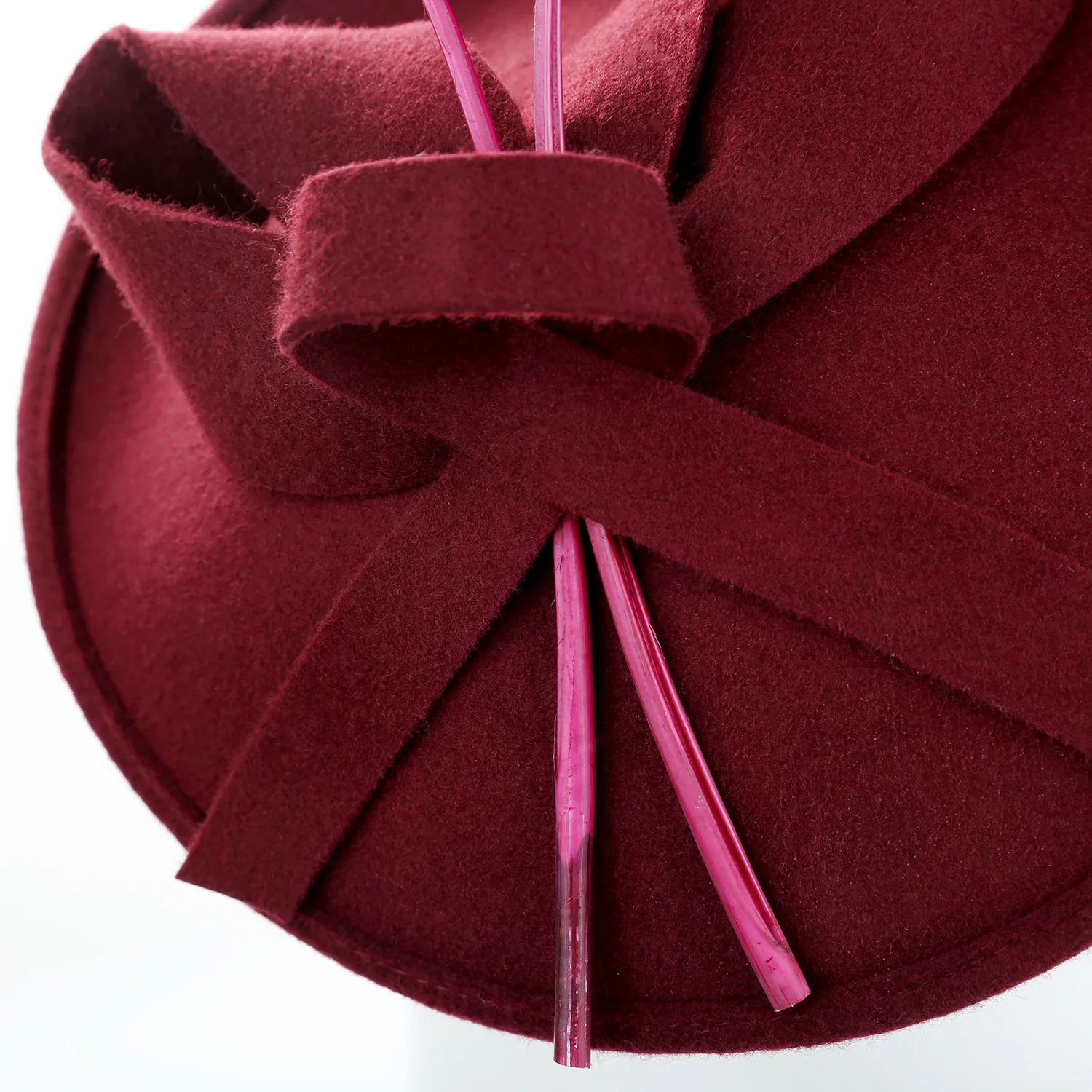 Wool Black Fedora Hat For Women Fascinators Elegant Wedding Party Hat Red Blue Pillbox Hat Lady Formal Church Derby Dress Fedora