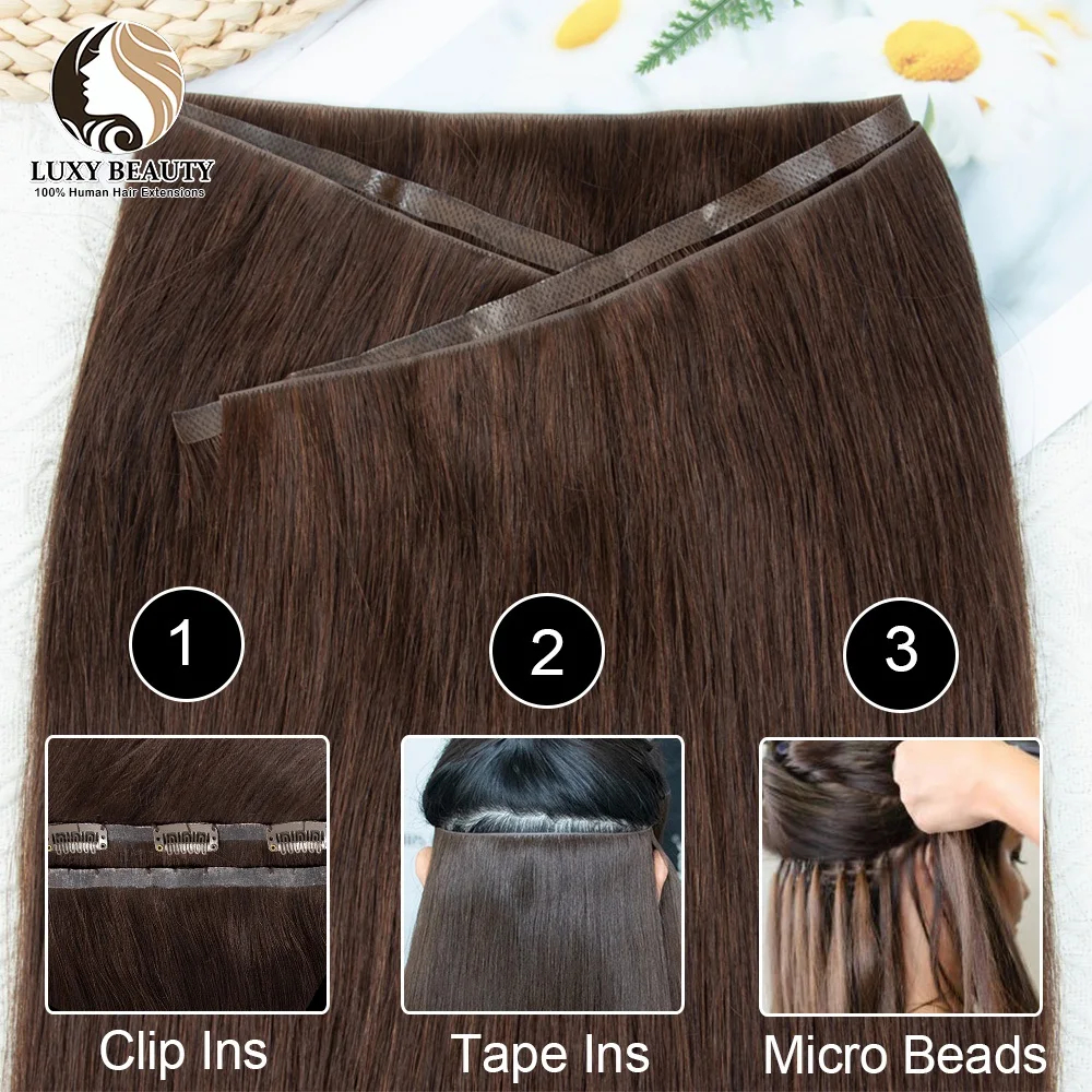 Long Tape Weft Human Hair Extensions 12