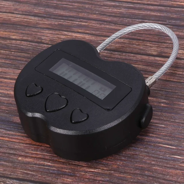 4X Smart Time Lock LCD Display Time Lock Multifunction Travel Electronic Timer,USB Rechargeable Temporary Timer Padlock 4