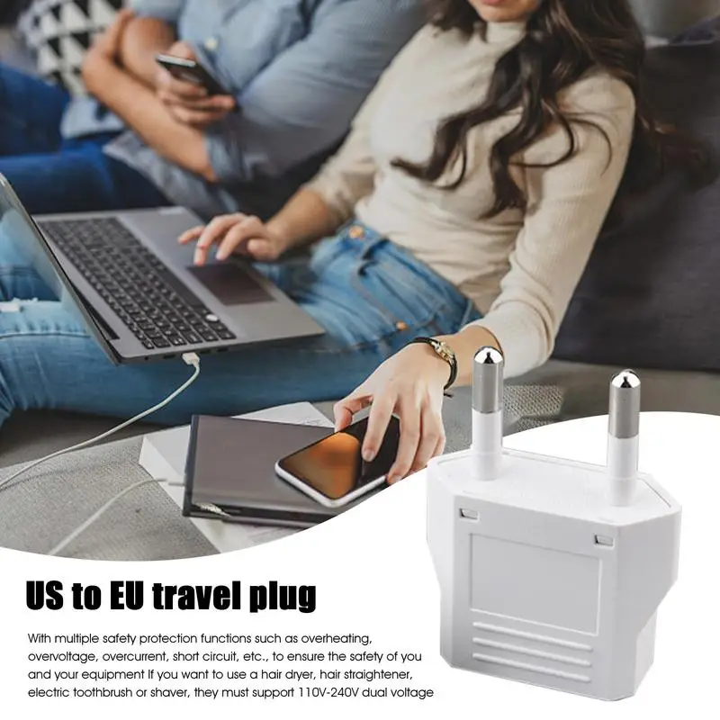 1pcs US to EU Plug Socket Adapter CN Chinese to Euro EU Travel Adapter European Plug Converter Electric Power Sockets Outlet
