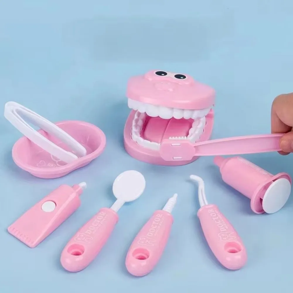 9pcs/set Children Early Education Toy Simulated Teeth Model Oral Brushing Practice Toy Doctors Role Play Montessori