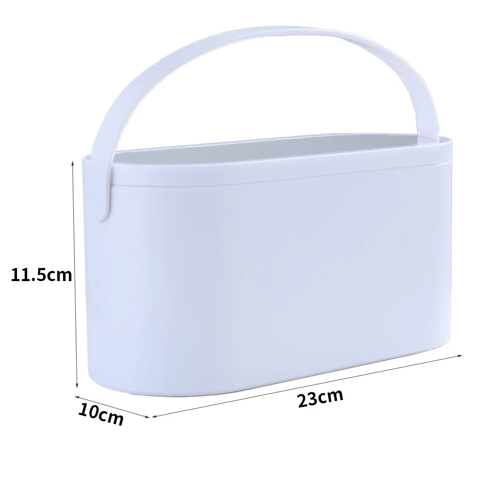 【Breeins】Portable Vanity Travel Makeup Box with LED Lighted Mirror, Pink / White