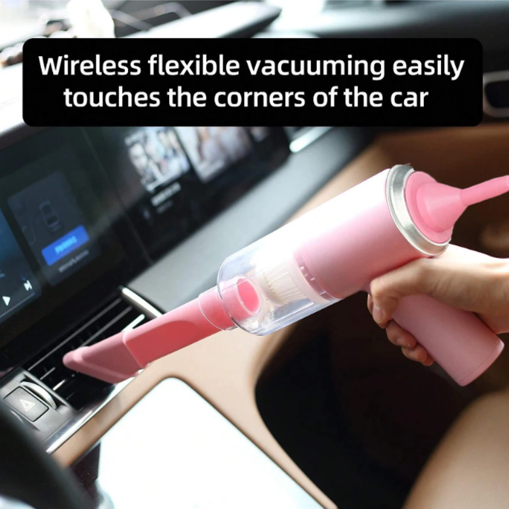 Wireless Vacuum Cleaner Car USB Charging Strong Suction Portable Handheld Mini Powerful Air Cleaning Machine for Home Appliances