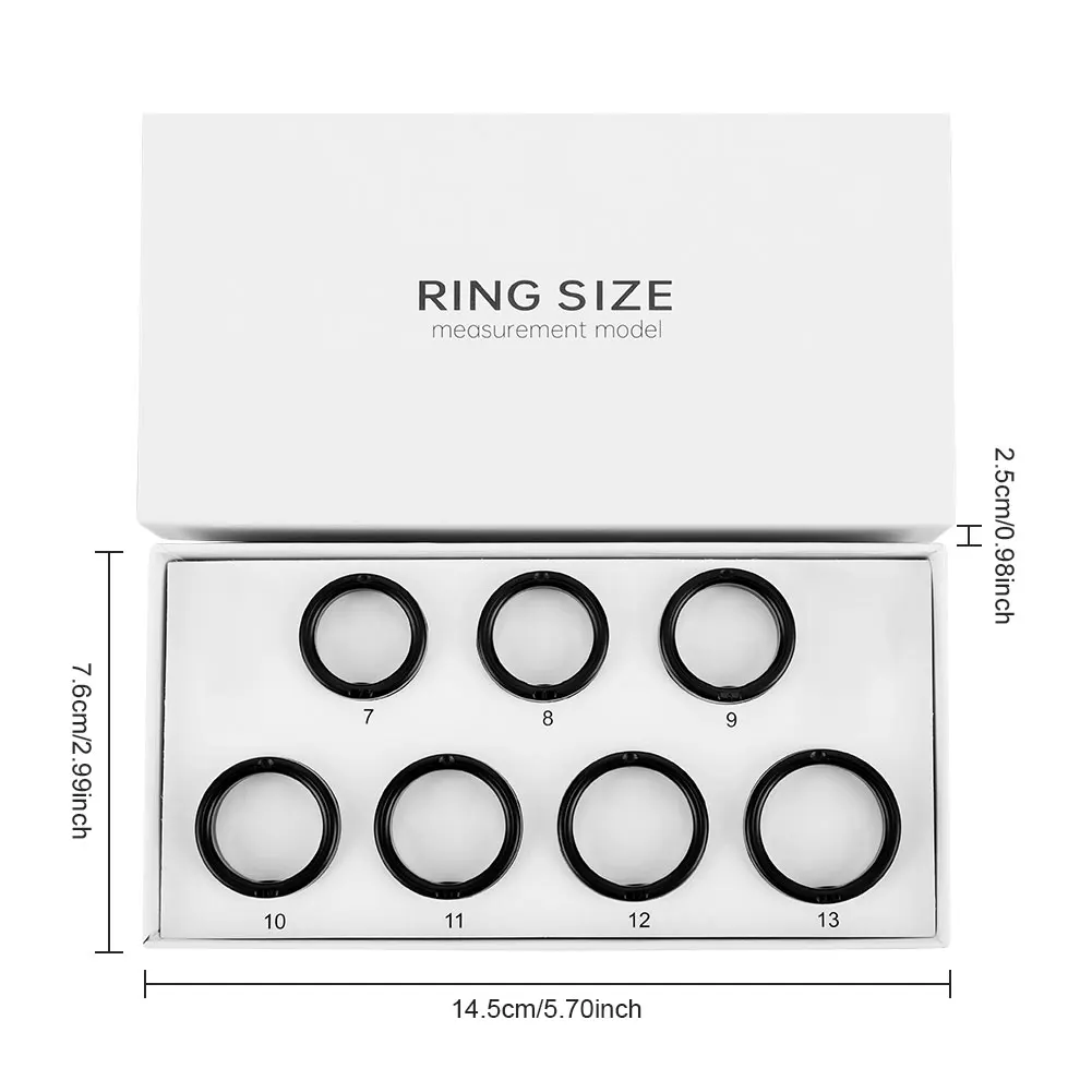 ערכת גודל טבעת חכמה כלי מדידת טבעת 8 דוגמאות גודל טבעת לפני רכישת הטבעת החכמה ערכת גודל טבעת 6 עד 13
