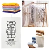 Hang Transparent Vacuum Bag Reusable Clothes Compression Storage Bag Space Saving for Clothes Down Overcoat 1