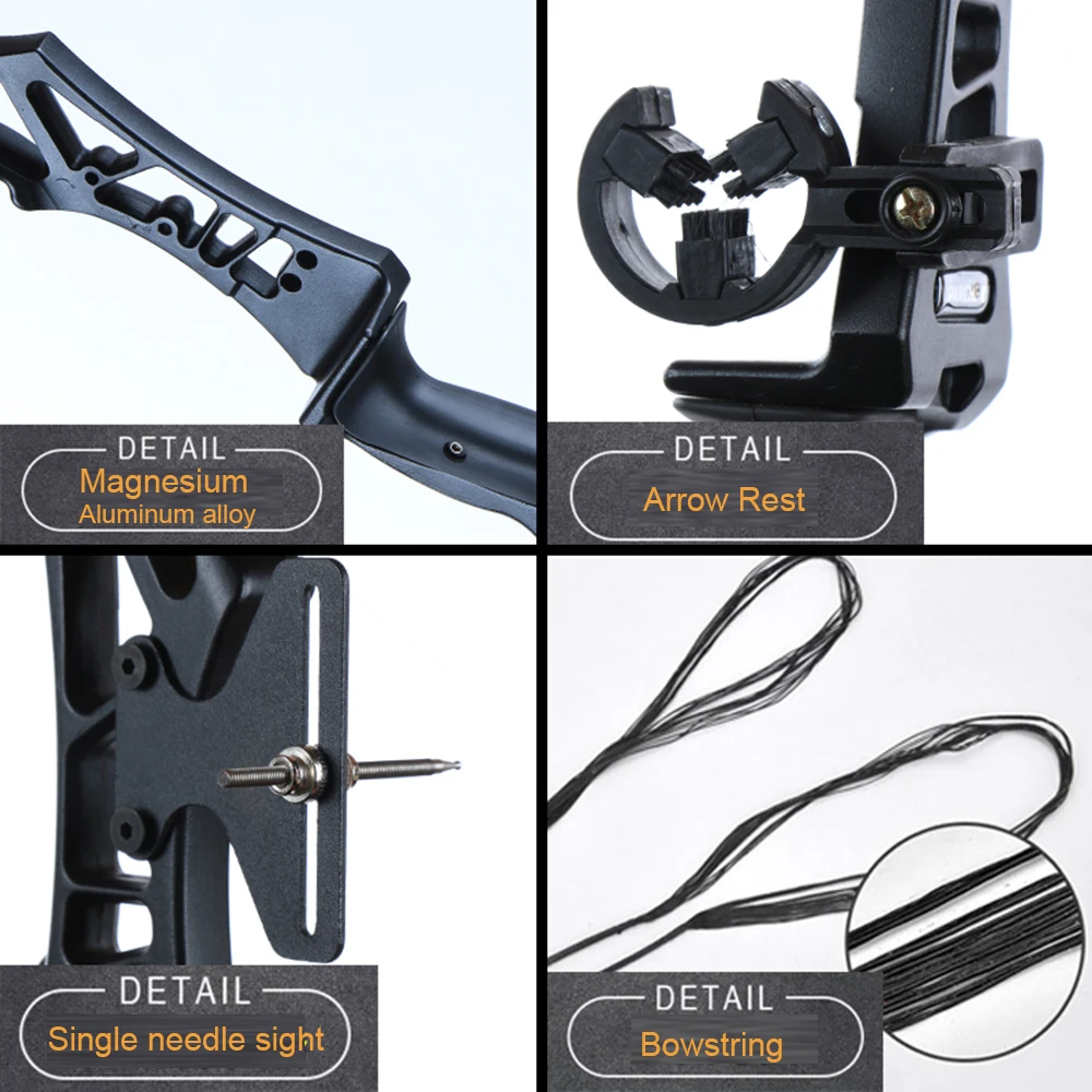 Hunting Bow Take-down Bow for Shooting Archery Recurve Bow with Aiming Point Outdoor Sports Shooting 20/30/40/50lbs 5