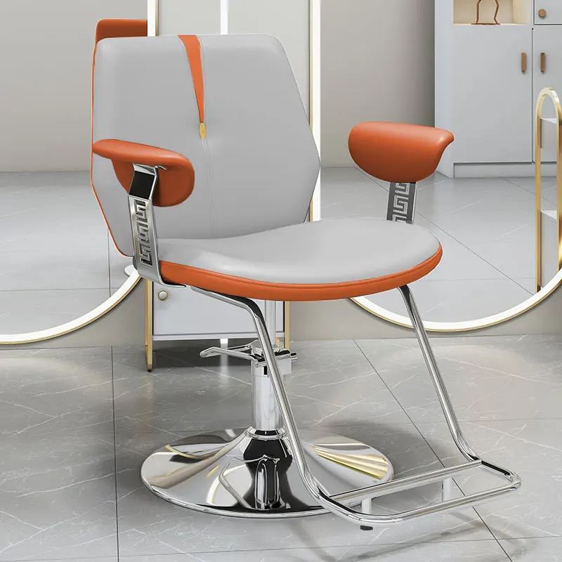 Reclining Swivel Stool Spinning Barbers Work Salon Hairdresser Chairs Beauty Reception Barber Taburete Barbershop Furniture recliner barbers barber chairs luxury makeup reception swivel barber chairs artist cosmetic chaise barbershop furniture qf50bc