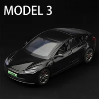 2024 NEW 1:32 FOR TESLA Model 3 Alloy Model Car Toy Diecasts Metal Casting Sound and Light Car Toys Vehicle 2