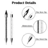 Rhinestone Picker Dotting Pen, Dual-ended Rhinestone Gems Crystals Studs Picker Wax Pencil Manicure Nail Art DIY Decoration Tool 2