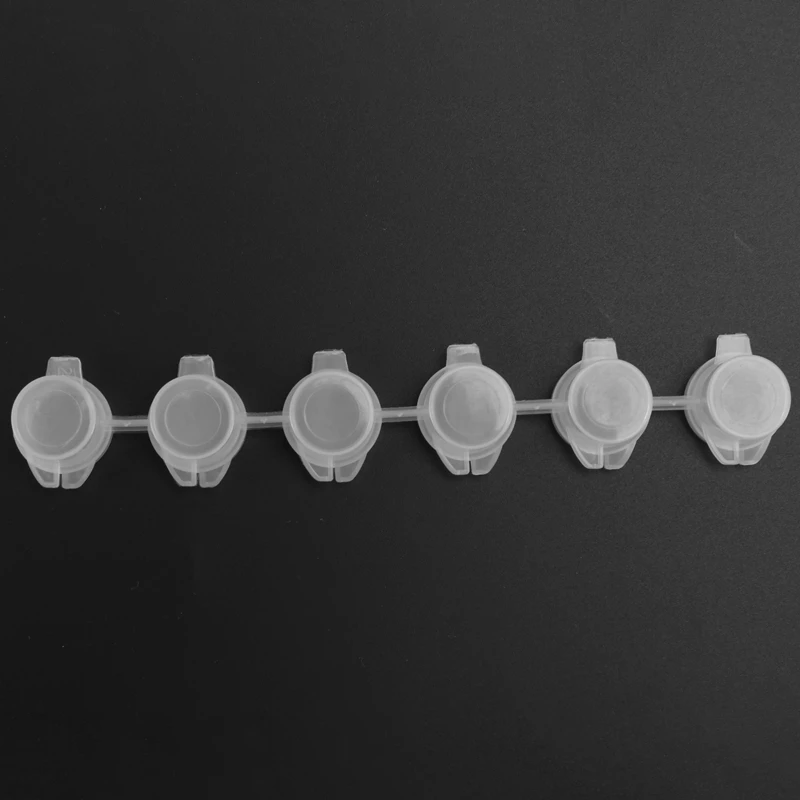 빈 페인트 포트, 아크릴 미니 페인트 컨테이너 스트립 보관, 예술 및 공예용 뚜껑 포함, 3ml, 240 개