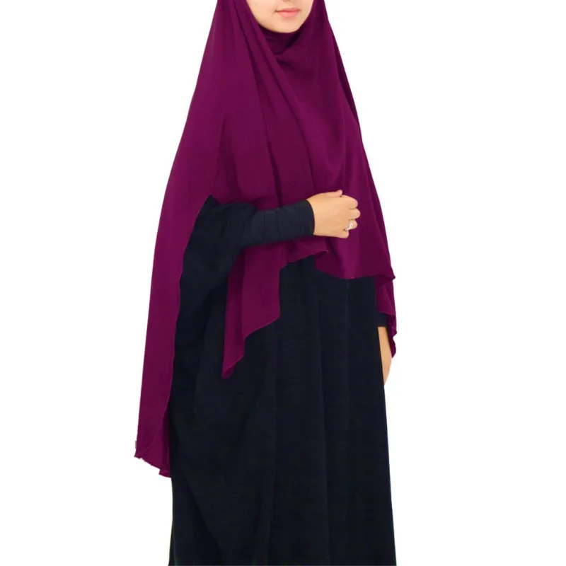 Wepbel Muslim Women's Hijabs Khimar Abaya Ramadan Overhead Islamic Clothing Turban Hijab Shawls Wraps Islamic Prayer Garment