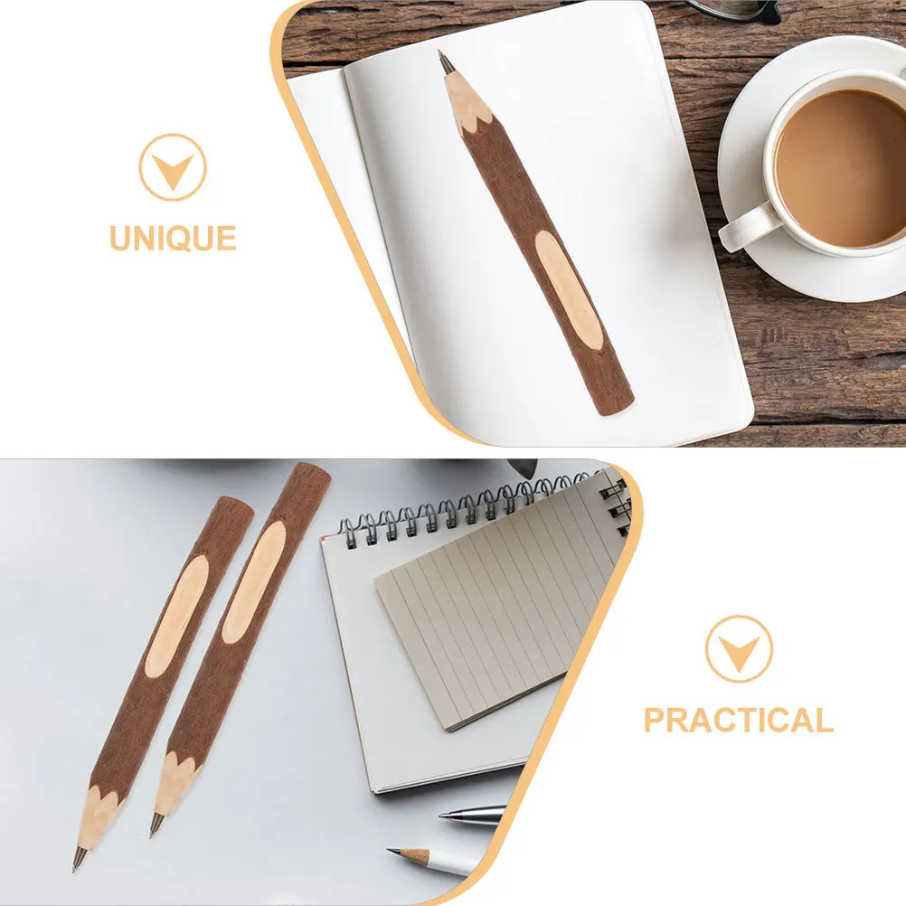 12Pcs Wooden Ballpoint Pens Black Ink Smooth Writing Wood Pens for Office School Essentials Journaling Planner Bulk Stationery