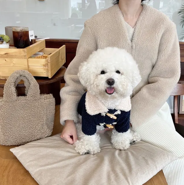 Dog Fluffy Coat Jacket Warm Winter Clothes Jacket for Small Medium Dog Puppy Outdoor Wear 5