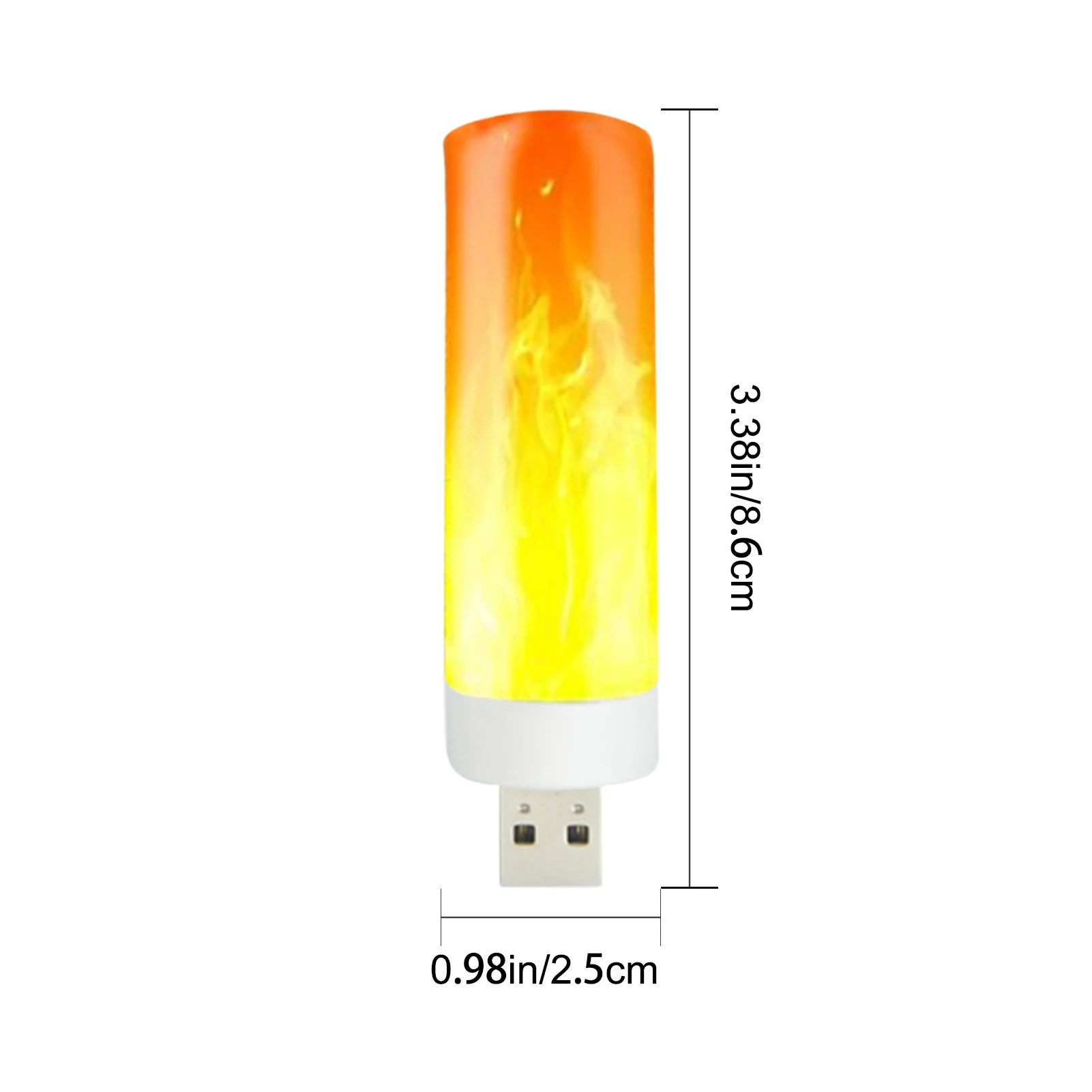 LED Flame Effect Light Flame Bulb Save Energy LED Flame Light Fireplace Lights for Room Party Bar Decor Power By USB Charging
