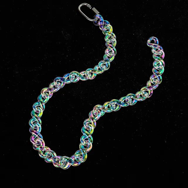Iridescent Acrylic Chain Choker 1