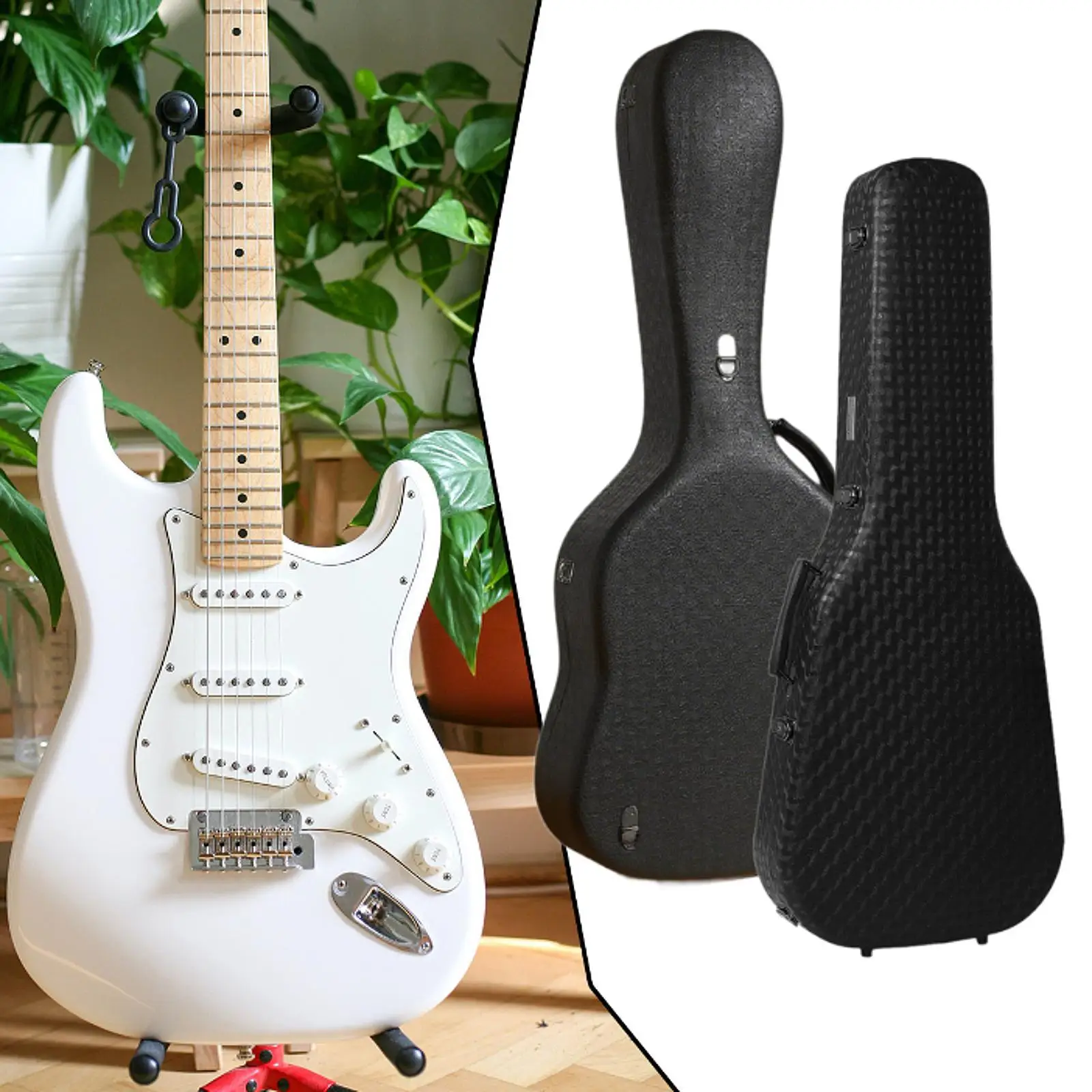 패딩 처리된 기타 가방, 부드러운 플러시 안감, 하드 케이스, 방수, 경량, 여행용, 어쿠스틱/클래식 기타 액세서리 포함