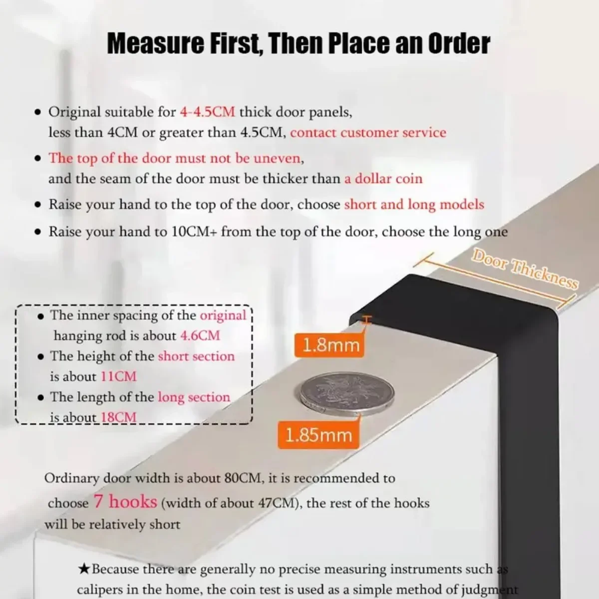 Hooks Over The Door 7 Hooks Clothes Coat Hat Towel Hanger Bathroom Punch-free Hangers Organizer Storage Kitchen Accessories