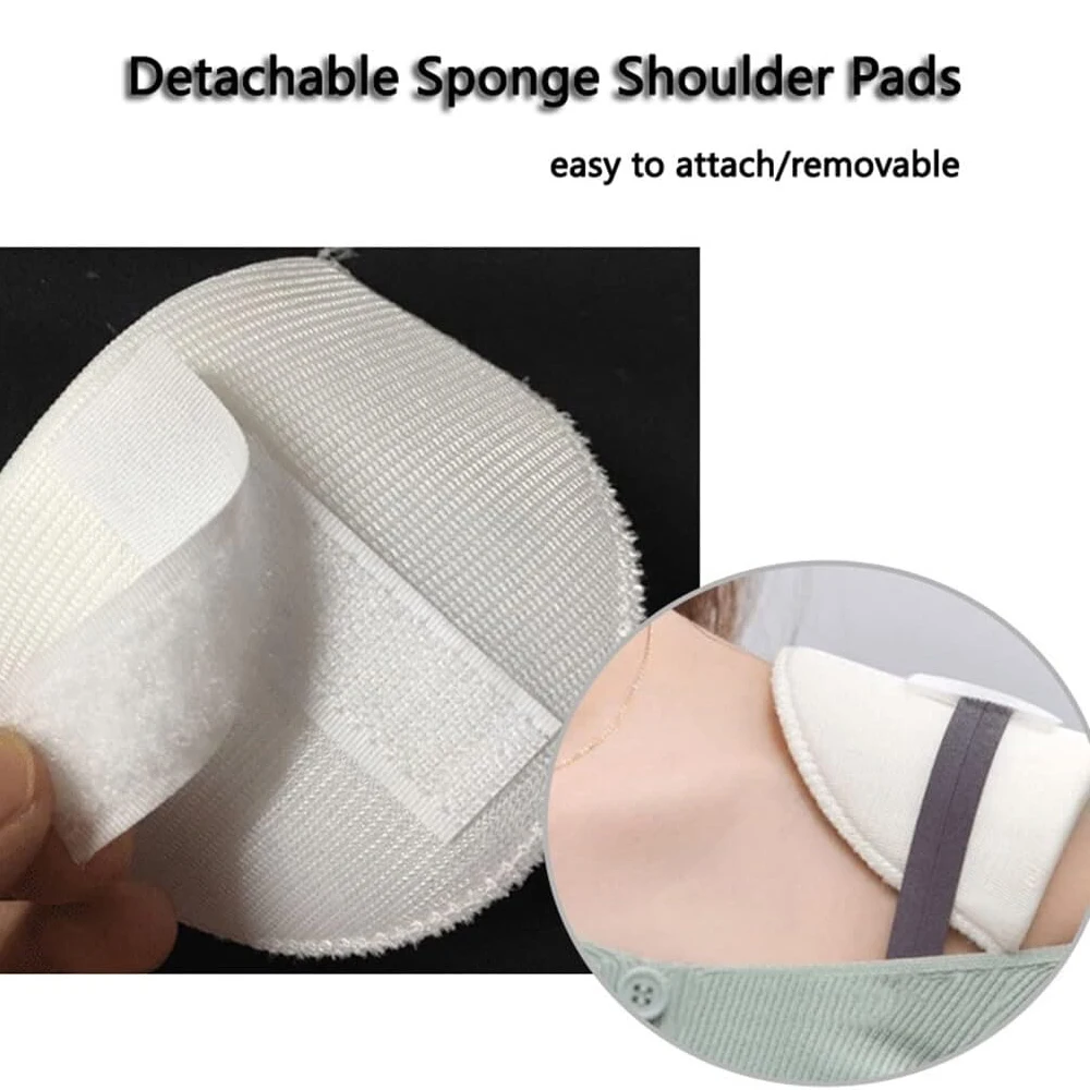 2/1 Paar wieder verwendbare Anti-Rutsch-Enhancer-Schulter polster selbst klebende Schulter-Push-up-Polster Schwamm-Schulter polster für Damen bekleidung – Detail 5
