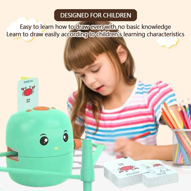 Interactive Educational Drawing Robot Learning Toy With 100 Cards Early Educational Toys For Girl And Boy 5