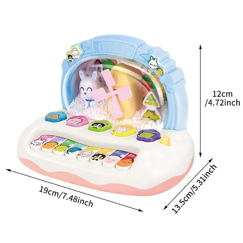 Baby Piano Toys Kids Music Piano Keyboard with Light Sound Cartoon Animal Musical Toys for Toddlers Early Educational Toy Gifts 4