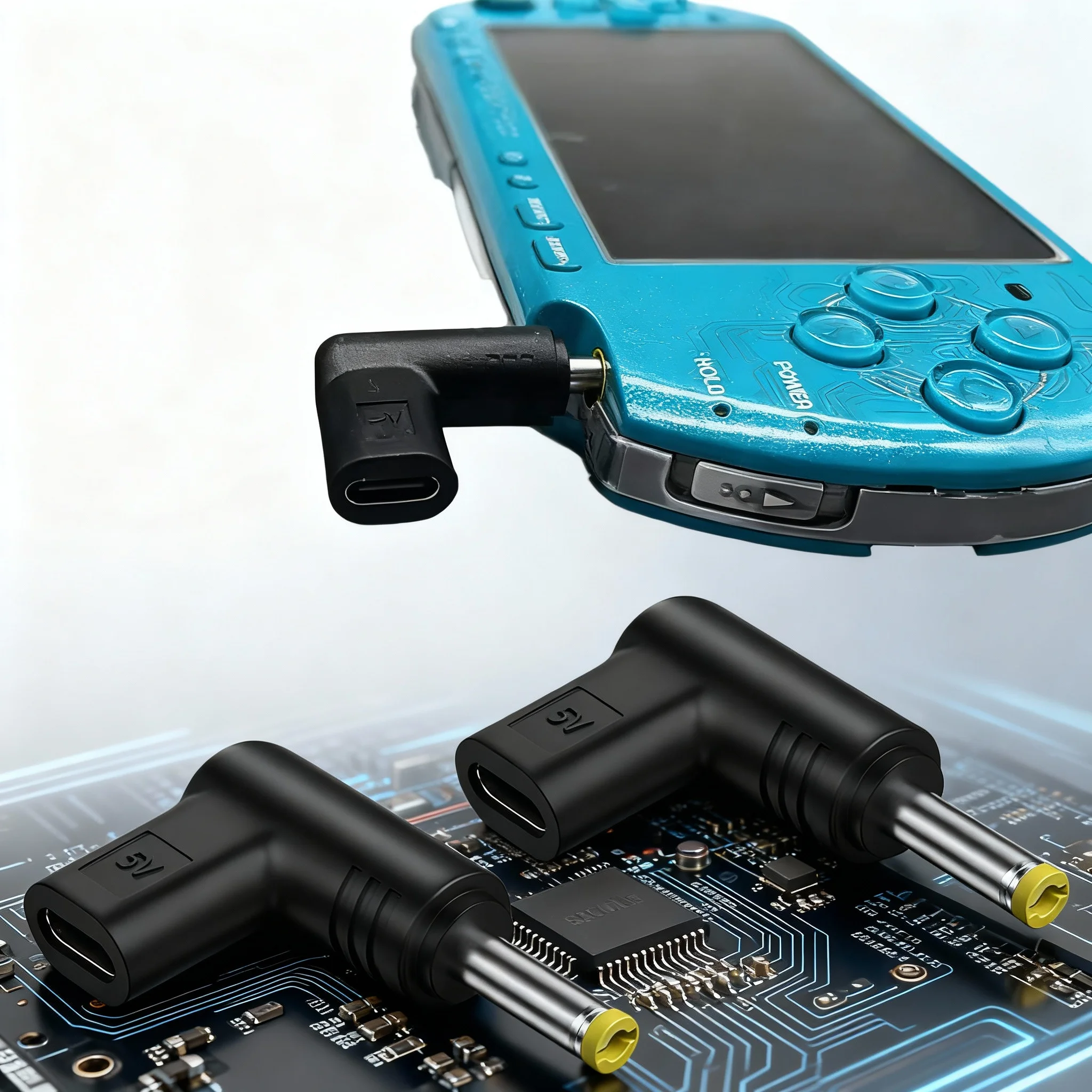 5V 타입-C에서 DC 전원 충전 어댑터 플러그 PSP 1000, 2000, 3000 어댑터 게임용 DC 잭 플러그 충전 어댑터