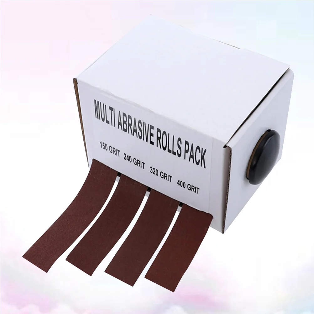 

1PC Vajra Emery Cloth Roll Draw out Type Sandpaper Polishing Grinding Sandpaper Boxed Grinding Sand Band for Home Store (Brown)