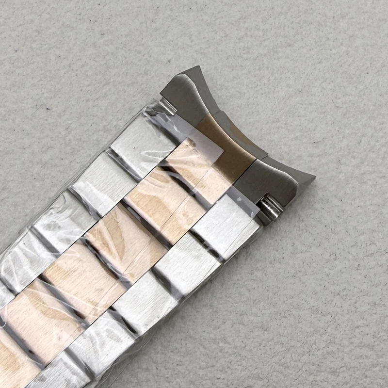 Oyster/Jubilee-Armband, Silber-Roségold, massiver Stahl, 20 mm Breite, Ad-Jubilee-Schnalle, Armband für Datejust NH35-Uhrengehäuse, 36/40 mm – Detail 5