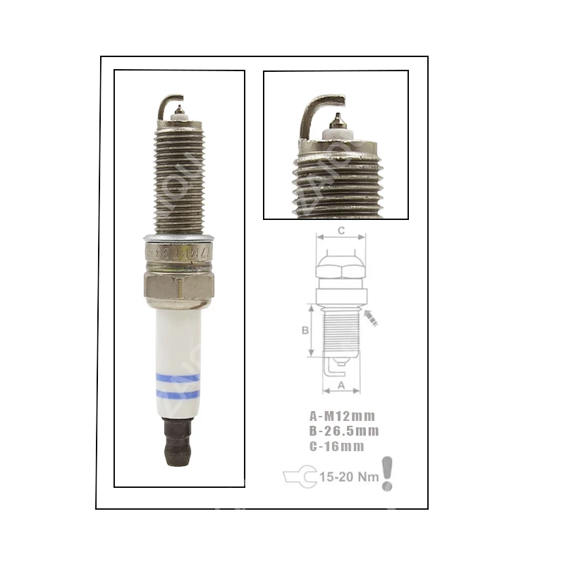 4PCS 18855-10060 LZKR6B10E Normal Spark Plug For Hyundai I20 I30 I35 IX20 Kia CEE'D Carens Soul Venga Rio 1.4/1.6L LZKR6B-10E