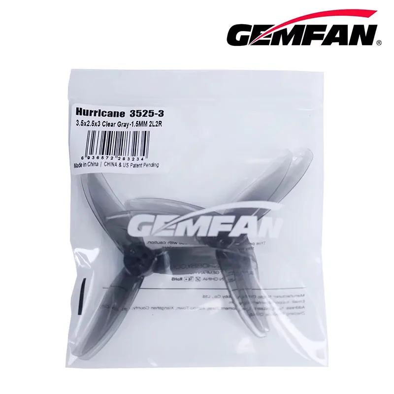 Gemfan 허리케인 3525, FPV 프리스타일 3.5 인치 이쑤시개 드론용 3 블레이드 PC 프로펠러 M5 및 T 마운트, 3.5x2.5x3, 6 쌍, 10 쌍