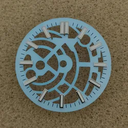 Elegant Multi - Color Luminous Skeleton Dial 28.5mm (Light Blue)
