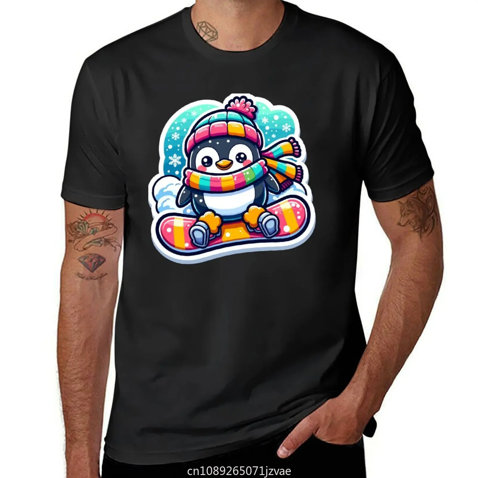 Футболка для сноуборда с надписью «Joy Penguin»