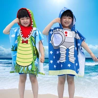 Cartoon Child Kid Hooded Cloak Infant Bathrob Baby Bath Towel Robe Cotton Newborn Wrap Blanket Boy Girl Beach Robe Dinosaur Cape 1