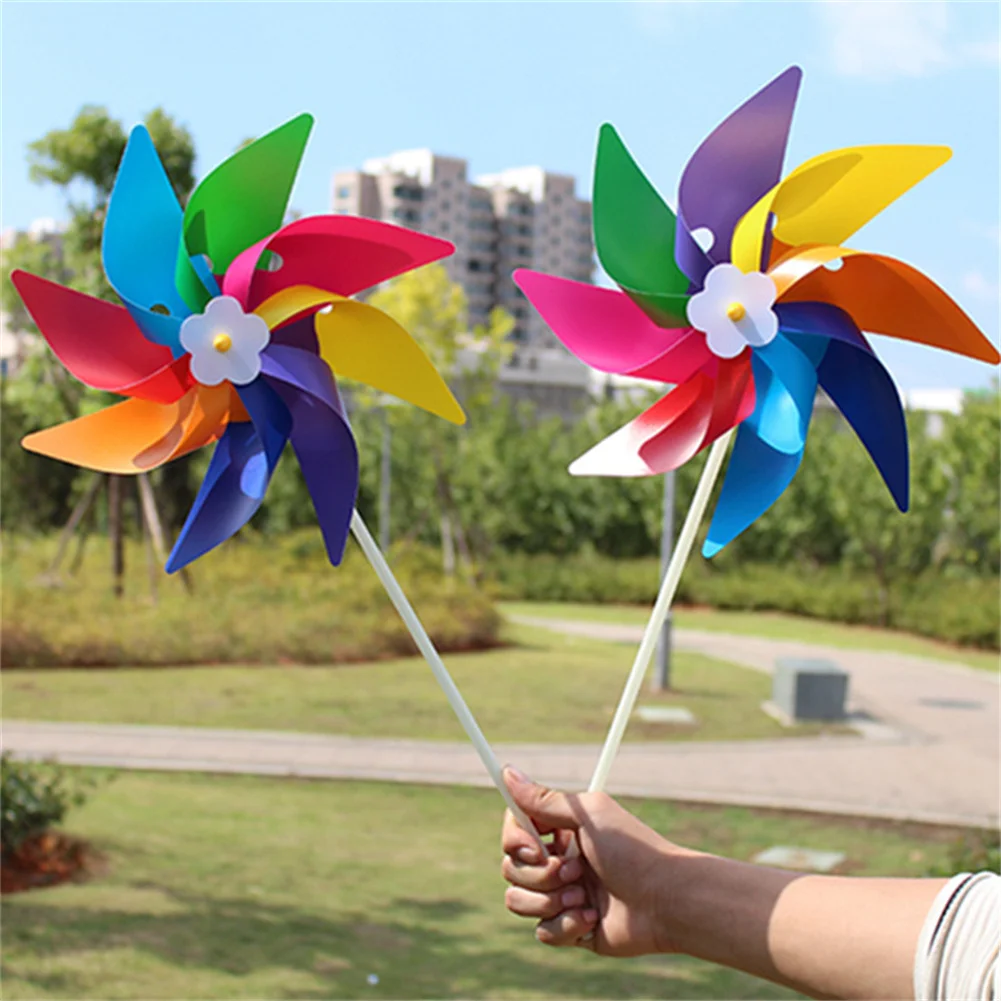 

1 Pc Windmill Plastic Handmade Wind Spinner Ornament Kids Toys For Garden Kid’s Room Party Store Decoration Outdoor Product