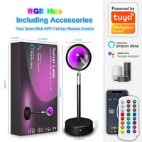 Smart LED Sunset Lamp Colorful Changing Bluetooth App Control Music Sync for Network Broadcast Bedroom Home Decor Rainbow Lamps 1