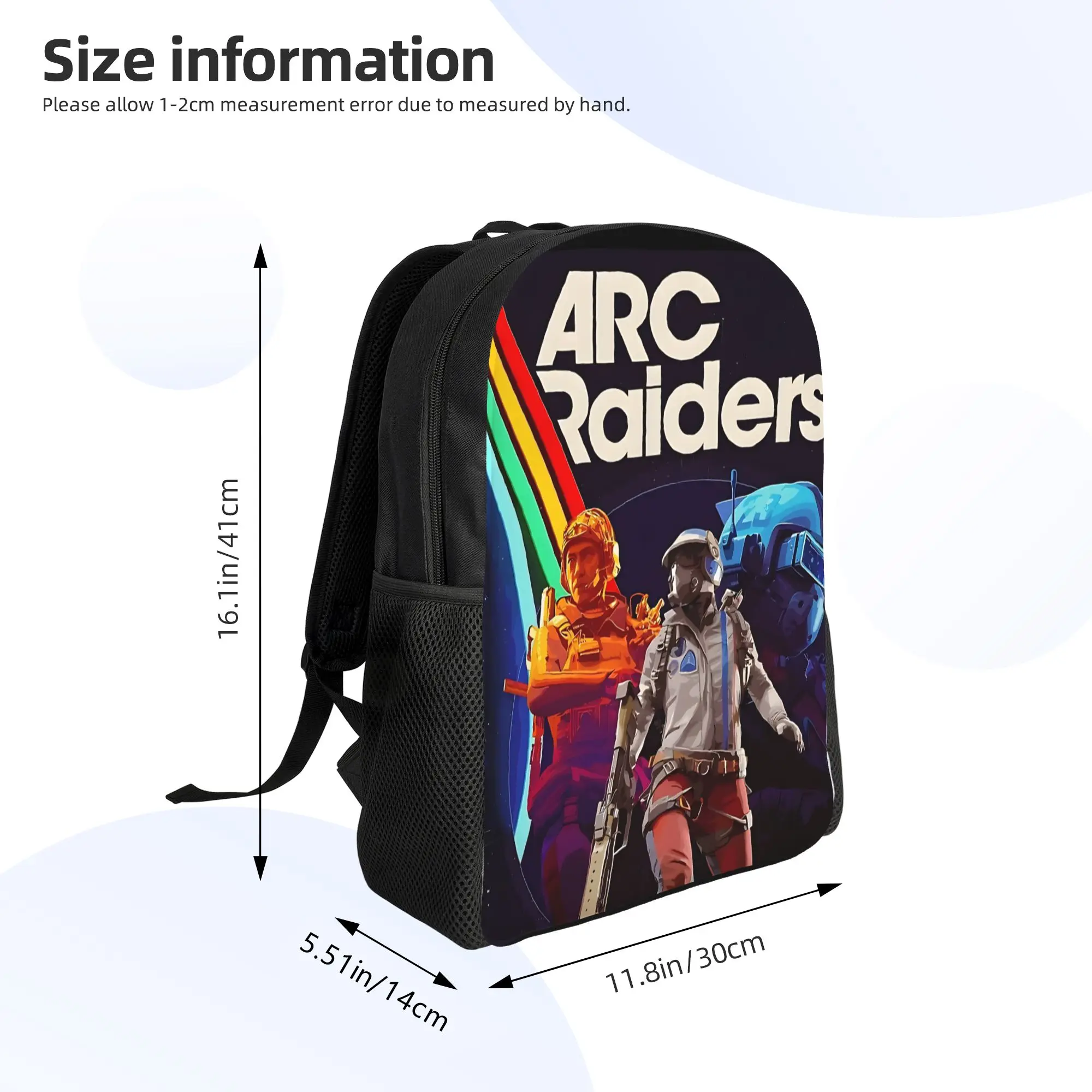 ARC Raiders 백팩 남성용 여성용 멋진 고등학교 비즈니스 데이팩 슈팅 게임 대학 숄더백 야외용