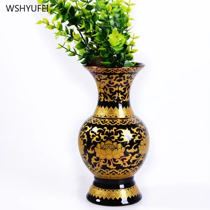 1pc ceramic vase  Buddhist temple supplies living room bedroom table temple sacrifice home decor feng shui Housewarming gift 6