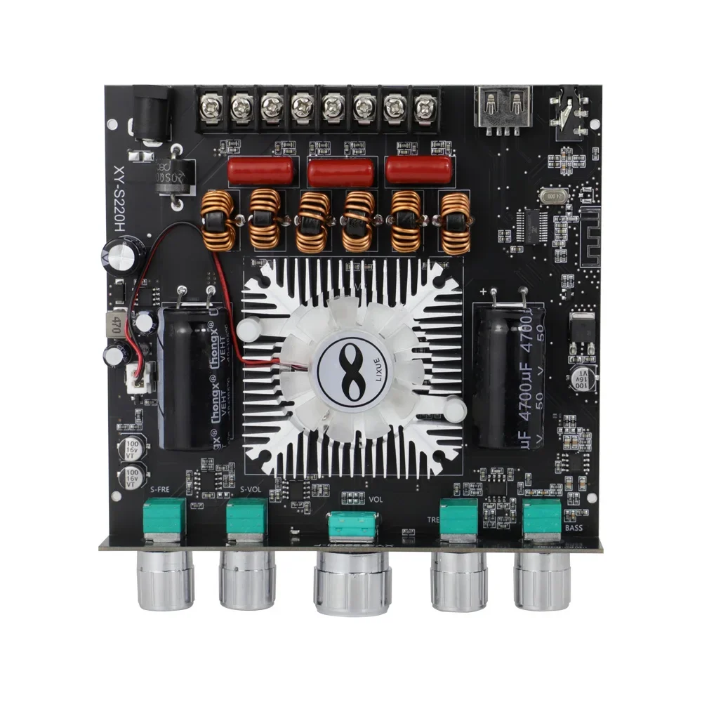 2*220 W+350 W TPA3251 블루투스 전력 증폭 보드 2.1 채널 Class D USB 사운드 카드 서브우퍼 극장 음향 스테레오 이퀄라이저 앰프